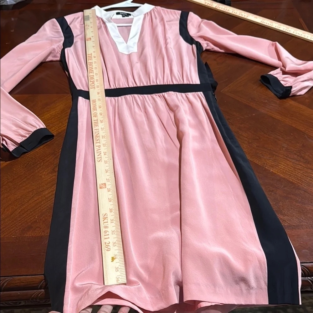 Raoul silk Pink long Sleeve V-Neck Sz 2 Dress - Picture 10 of 11